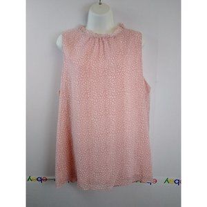 Women's Sleeveless Pink Tunic Blouse Size 2XL